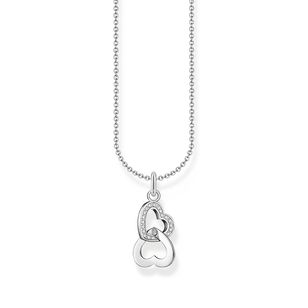 Necklace with intertwined hearts pendant and zirconia - silver | THOMAS SABO Australia