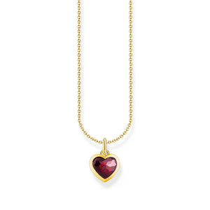 Heart pendant necklace gold with red zirconia  | THOMAS SABO Australia