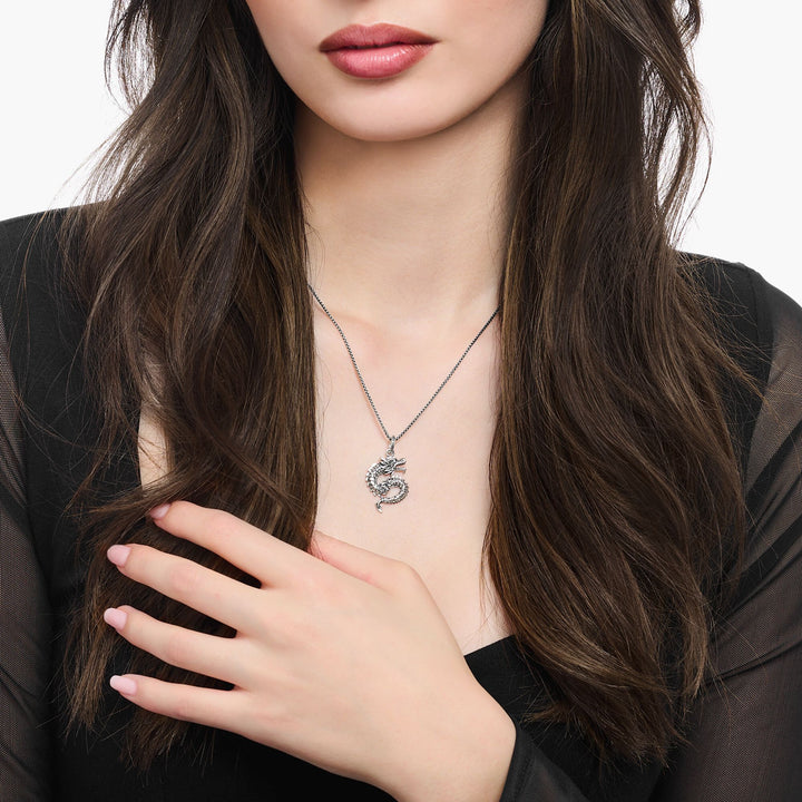 Necklace with dragon pendant