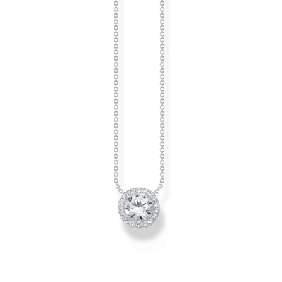 Necklace with halo pedant with white zirconia | THOMAS SABO Australia
