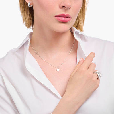 Silver necklace with heart pendant