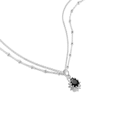 Black Stone Drop Necklace | THOMAS SABO