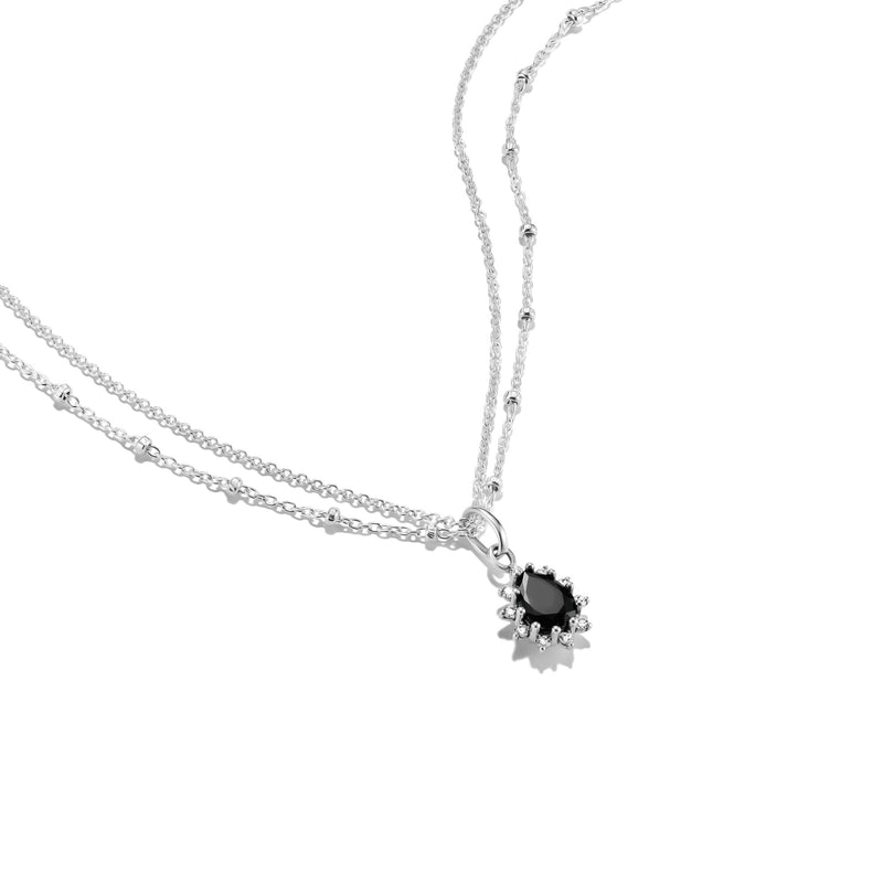 Black Stone Drop Necklace | THOMAS SABO