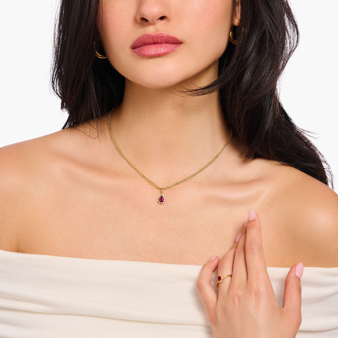 Vintage Romance double-row necklace with pendant