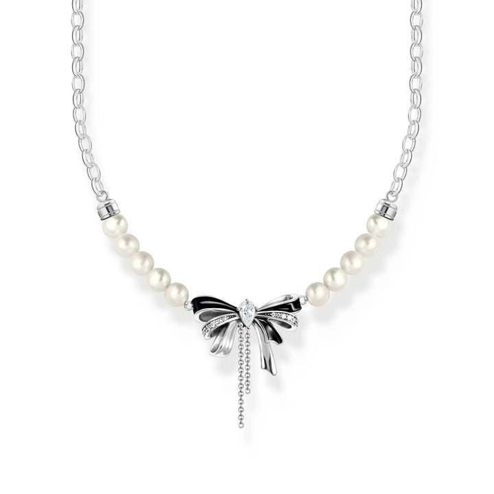 Bow necklace with freshwater pearls Lovely Romance | THOMAS SABO Australia