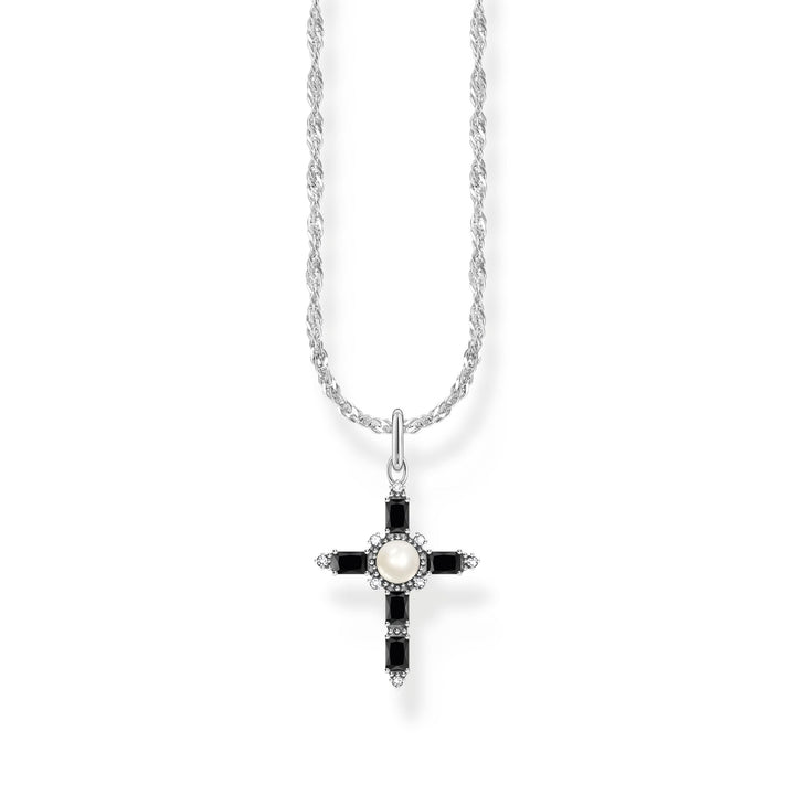 Necklace with black cross pendant Cross Romance | THOMAS SABO Australia