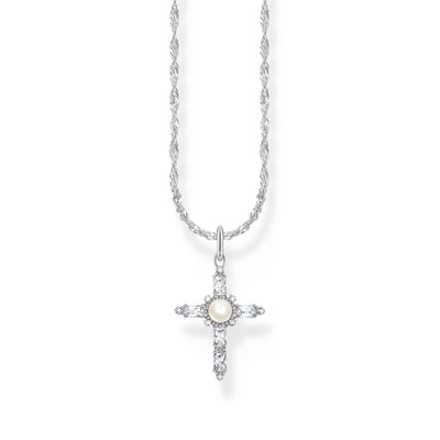 Necklace with white cross pendant Cross Romance | THOMAS SABO Australia