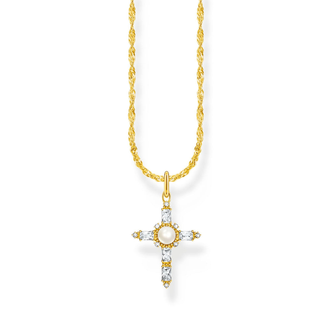 Necklace with white cross pendant Cross Romance | THOMAS SABO Australia