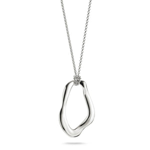 Necklace with Wavy Pendant in Silver | THOMAS SABO Australia