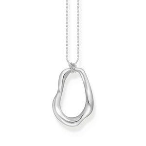 Necklace with Wavy Pendant in Silver | THOMAS SABO Australia