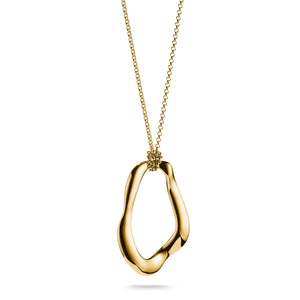 Necklace with Wavy Pendant in Gold | THOMAS SABO Australia