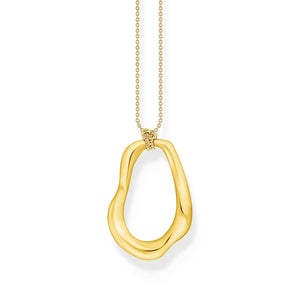 Necklace with Wavy Pendant in Gold | THOMAS SABO Australia