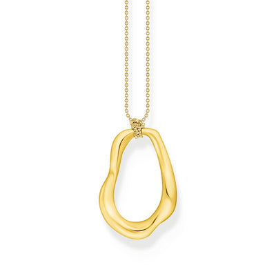 Necklace with Wavy Pendant in Gold | THOMAS SABO Australia