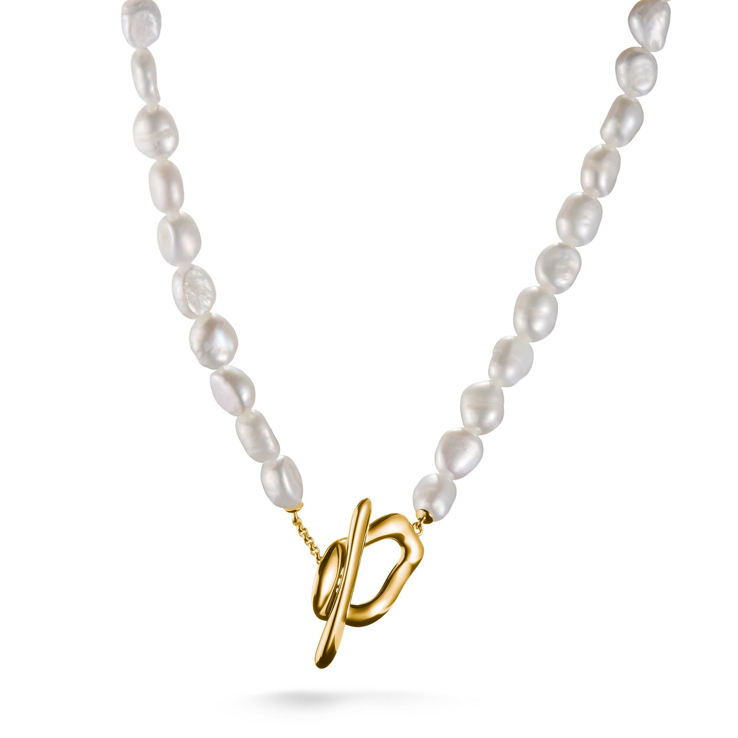 Fluid Pearl Necklace in Gold | THOMAS SABO Australia