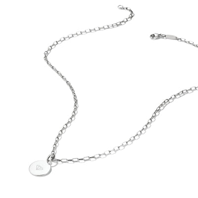 Charm Necklace Paperclip Silver