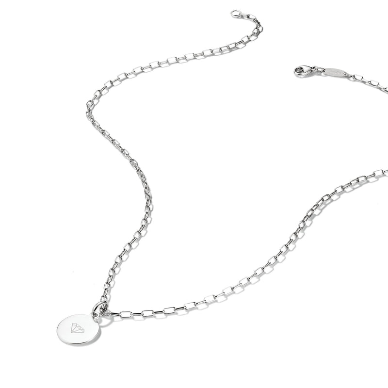 Charm Necklace Paperclip Silver