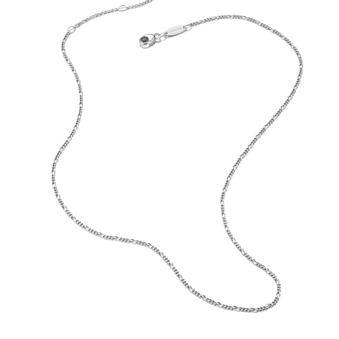 Charm necklace Figaro design Silver