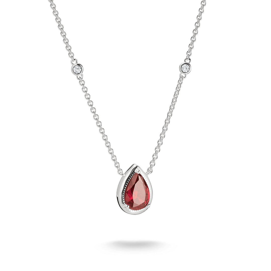 Necklace with Red Teardrop Stone and White Zirconia Elyndra | THOMAS SABO Australia