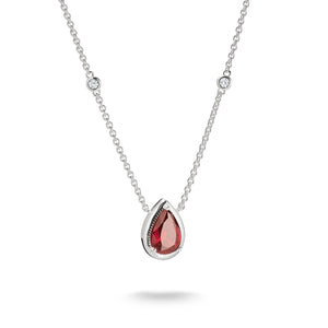 Necklace with Red Teardrop Stone and White Zirconia Elyndra | THOMAS SABO Australia