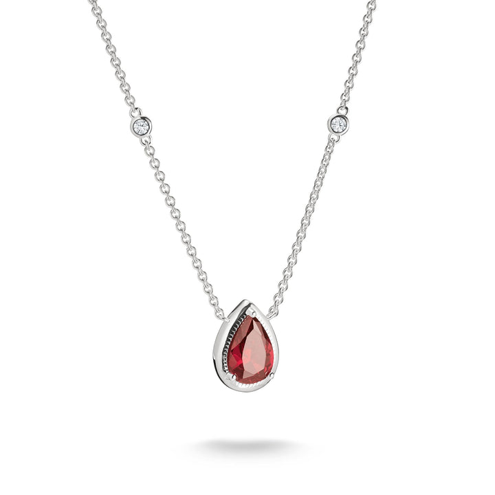 Necklace with Red Teardrop Stone and White Zirconia Elyndra | THOMAS SABO Australia