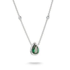 Necklace with Green Teardrop Stone and White Zirconia Elyndra | THOMAS SABO Australia