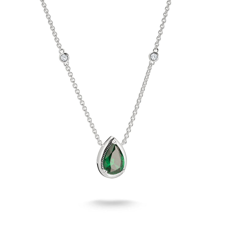 Necklace with Green Teardrop Stone and White Zirconia Elyndra | THOMAS SABO Australia