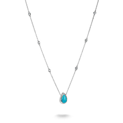 Necklace with Turquoise Teardrop Stone Elyndra | THOMAS SABO Australia