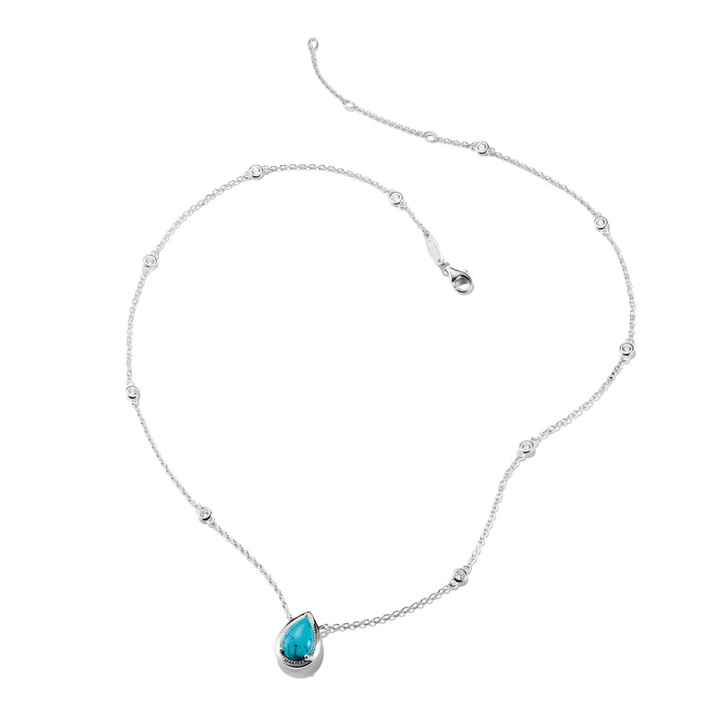 Necklace with Turquoise Teardrop Stone Elyndra