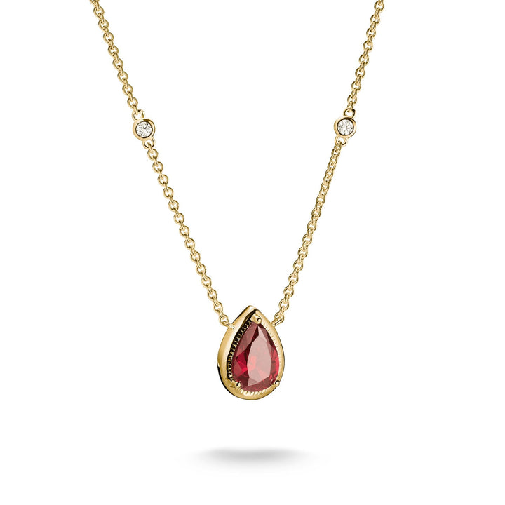 Necklace with Red Teardrop Stone and White Zirconia Elyndra | THOMAS SABO Australia