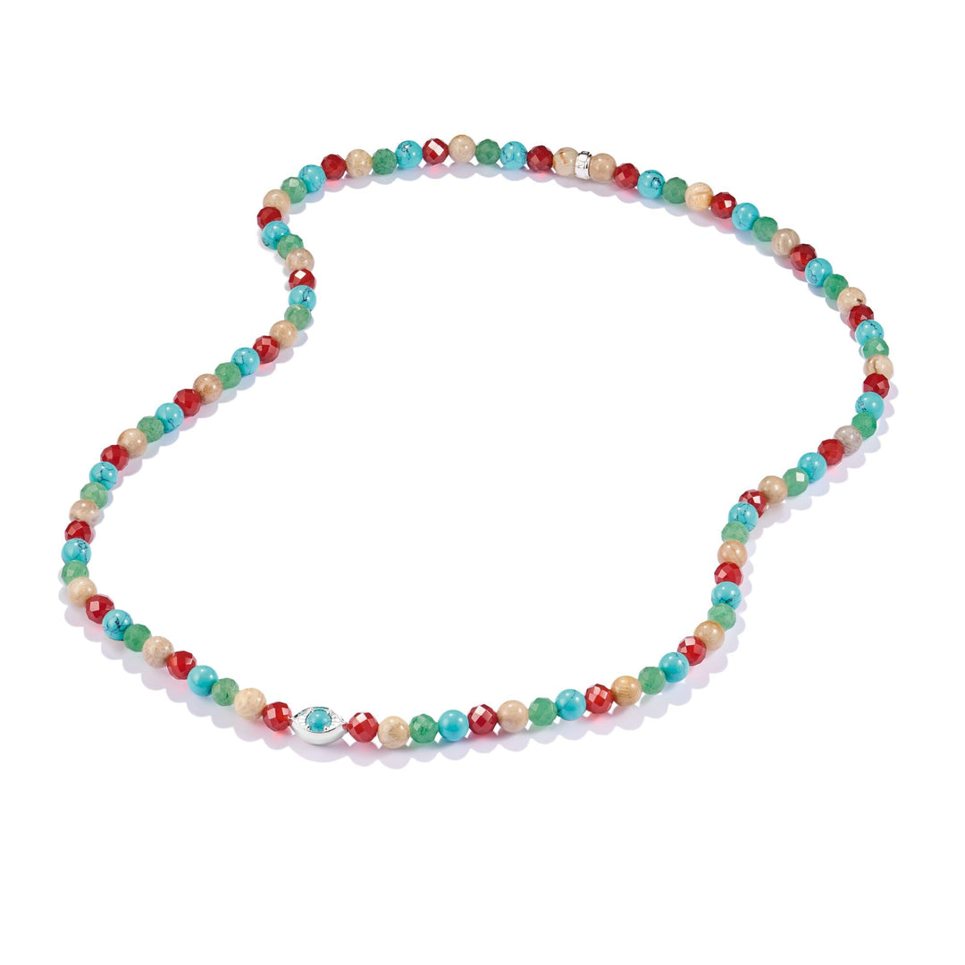 Necklace with Multi-coloured Beads
