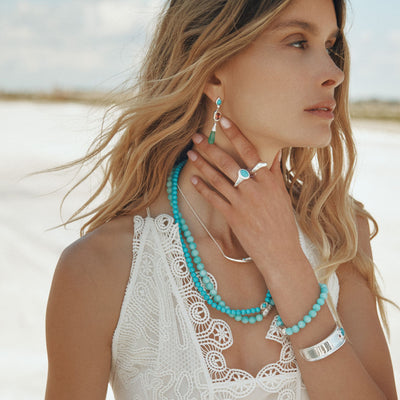 Necklace with Turquoise Eye Beads Elyndra