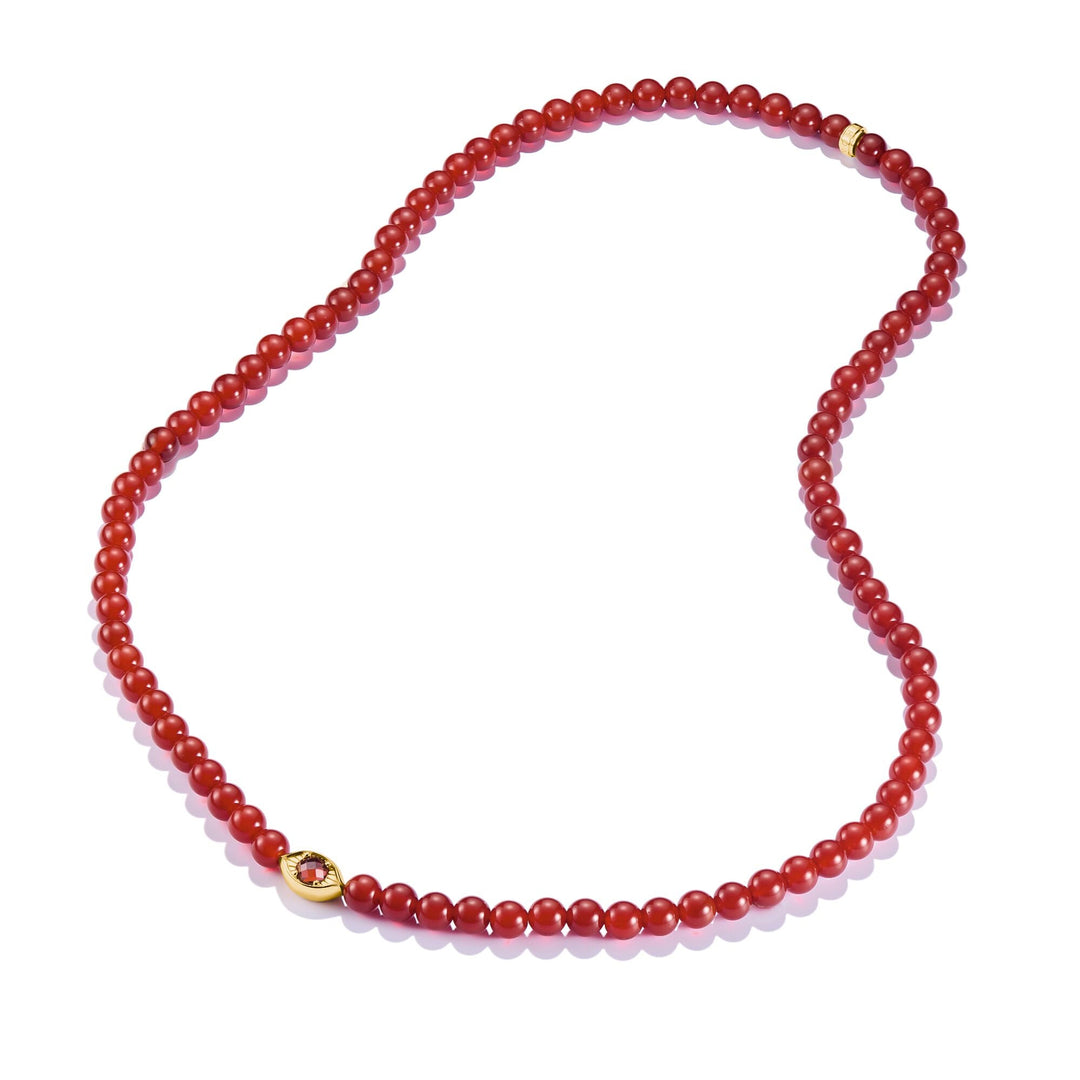 Necklace with Red Agate Beads Elyndra