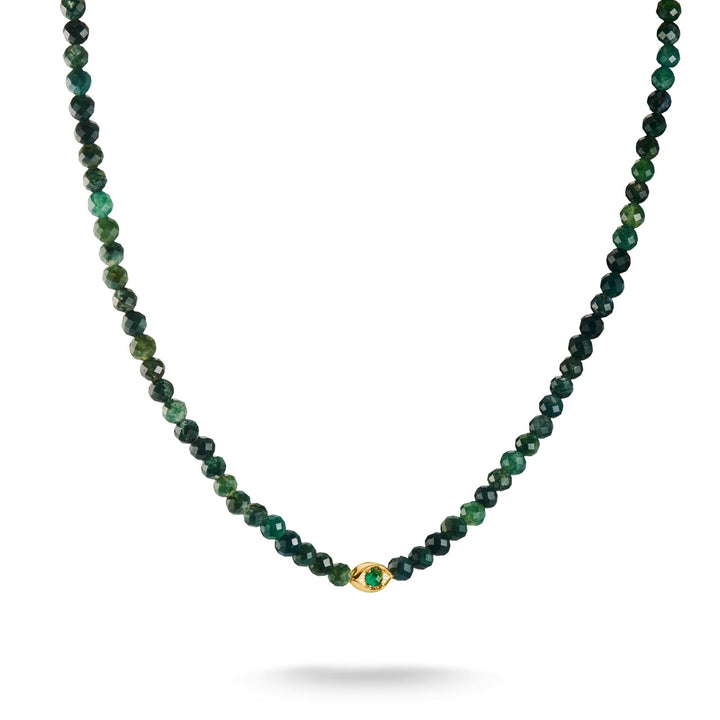 Necklace with Green Moss Agate Beads Elyndra | THOMAS SABO Australia
