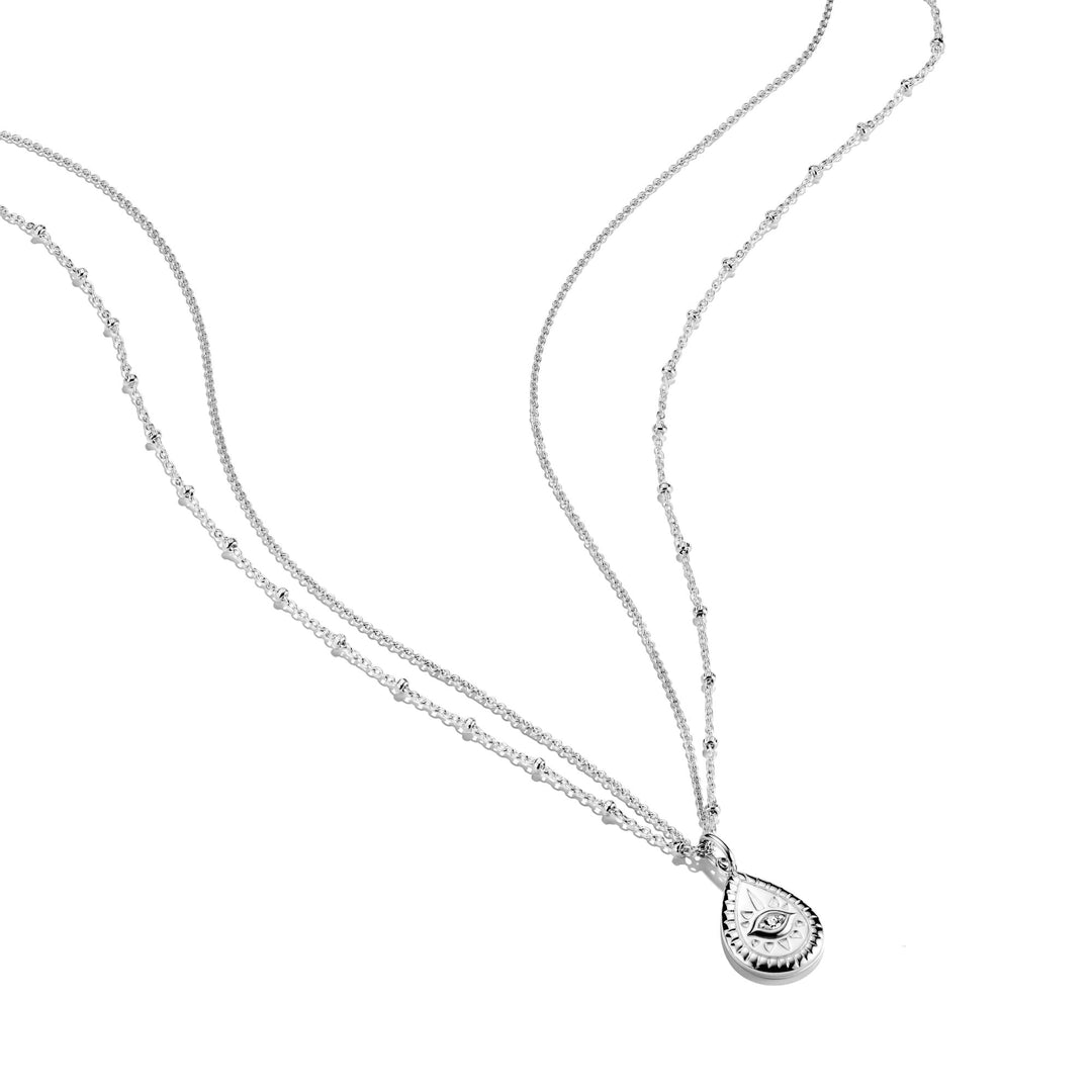 Eye Double Necklace with Zirconia Elyndra