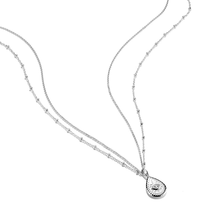 Eye Double Necklace with Zirconia Elyndra