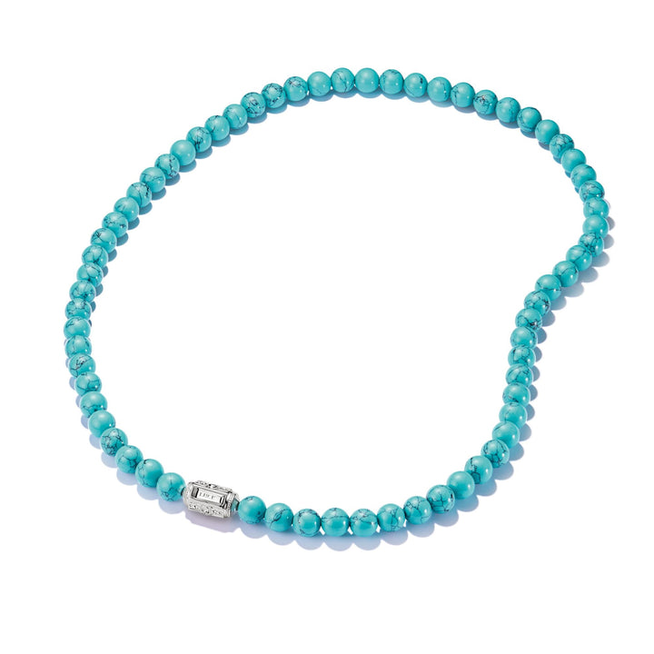 Necklace with Imitation Turquoise Beads