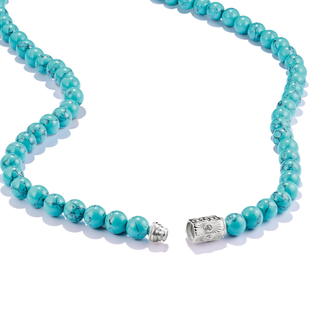 Necklace with Imitation Turquoise Beads