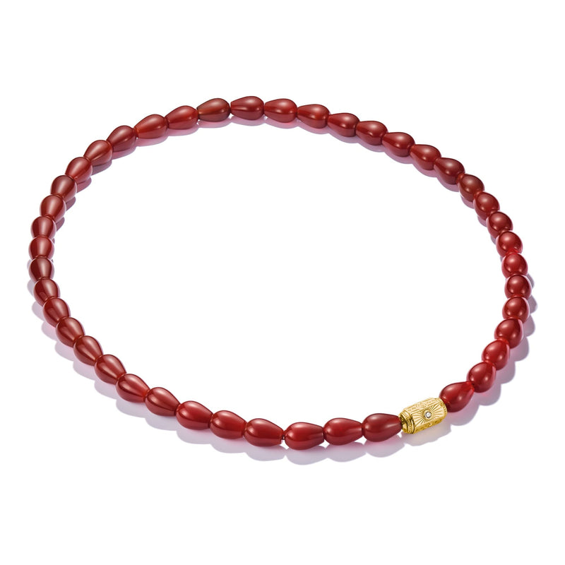 Necklace with Red Agate Beads Elyndra