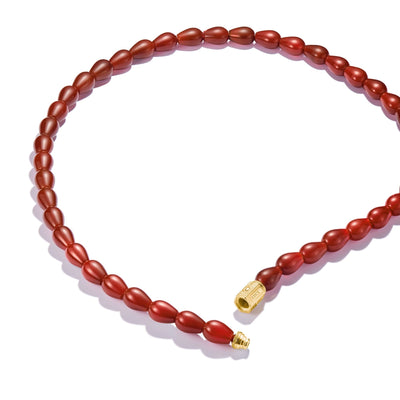Necklace with Red Agate Beads Elyndra