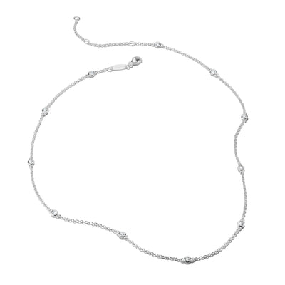 Necklace with White Zirconia Stones