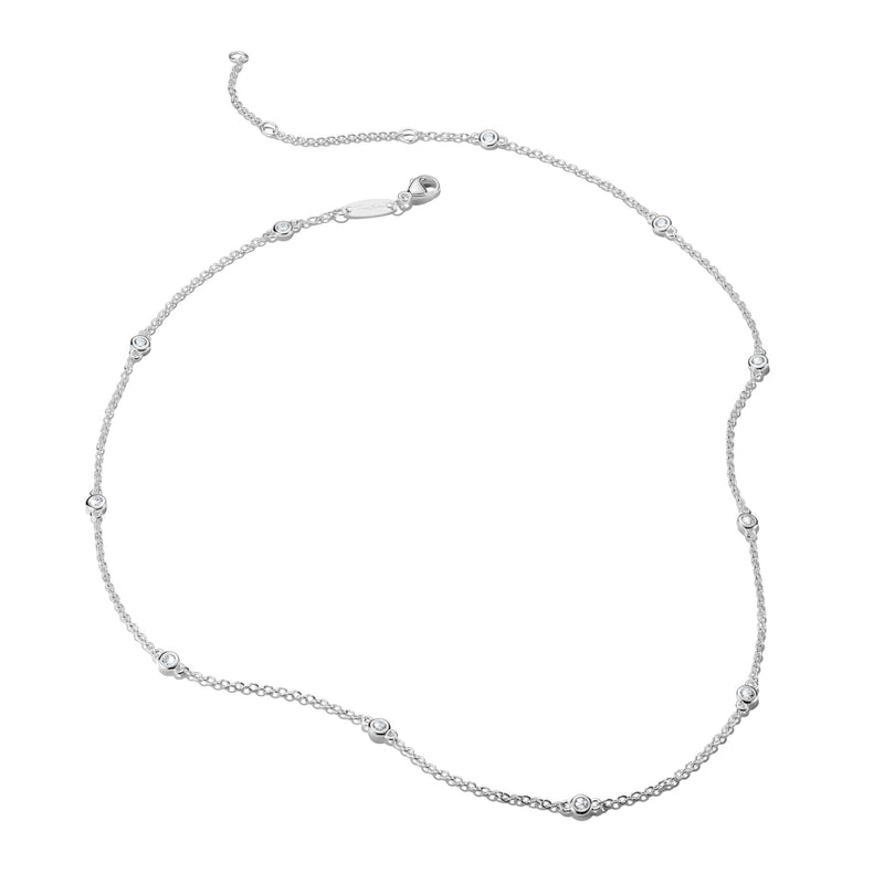 Necklace with White Zirconia Stones