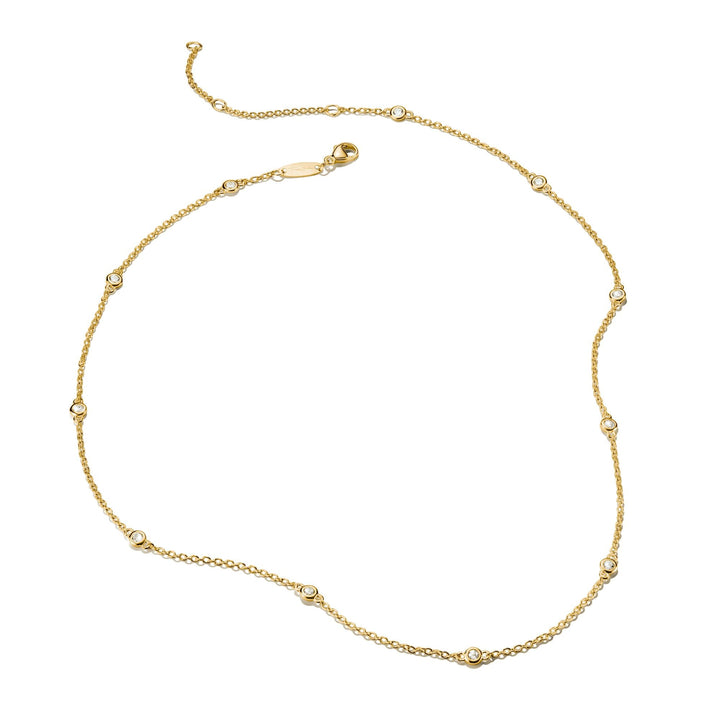 Necklace with White Zirconia Stones