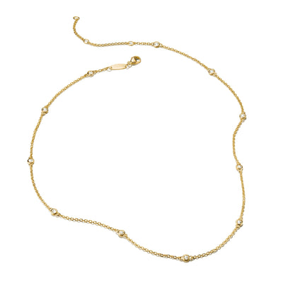 Necklace with White Zirconia Stones