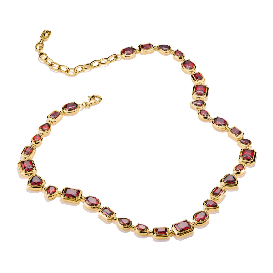 Necklace with Red Stones Elyndra