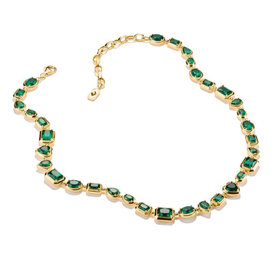 Necklace with Green Stones Elyndra