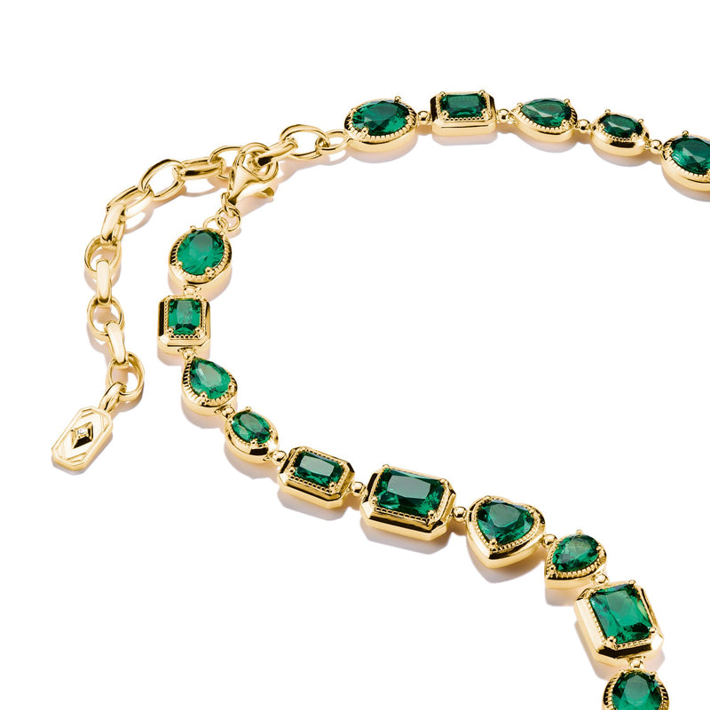 Necklace with Green Stones Elyndra