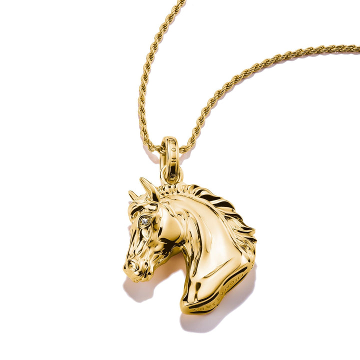 Horse Head Necklace with Zirconia Elyndra