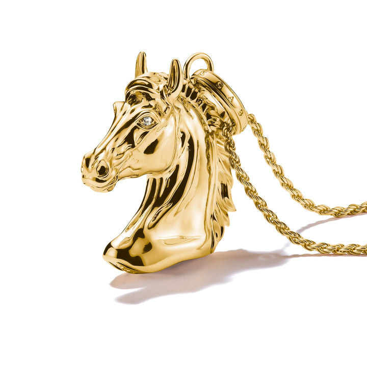 Horse Head Necklace with Zirconia Elyndra