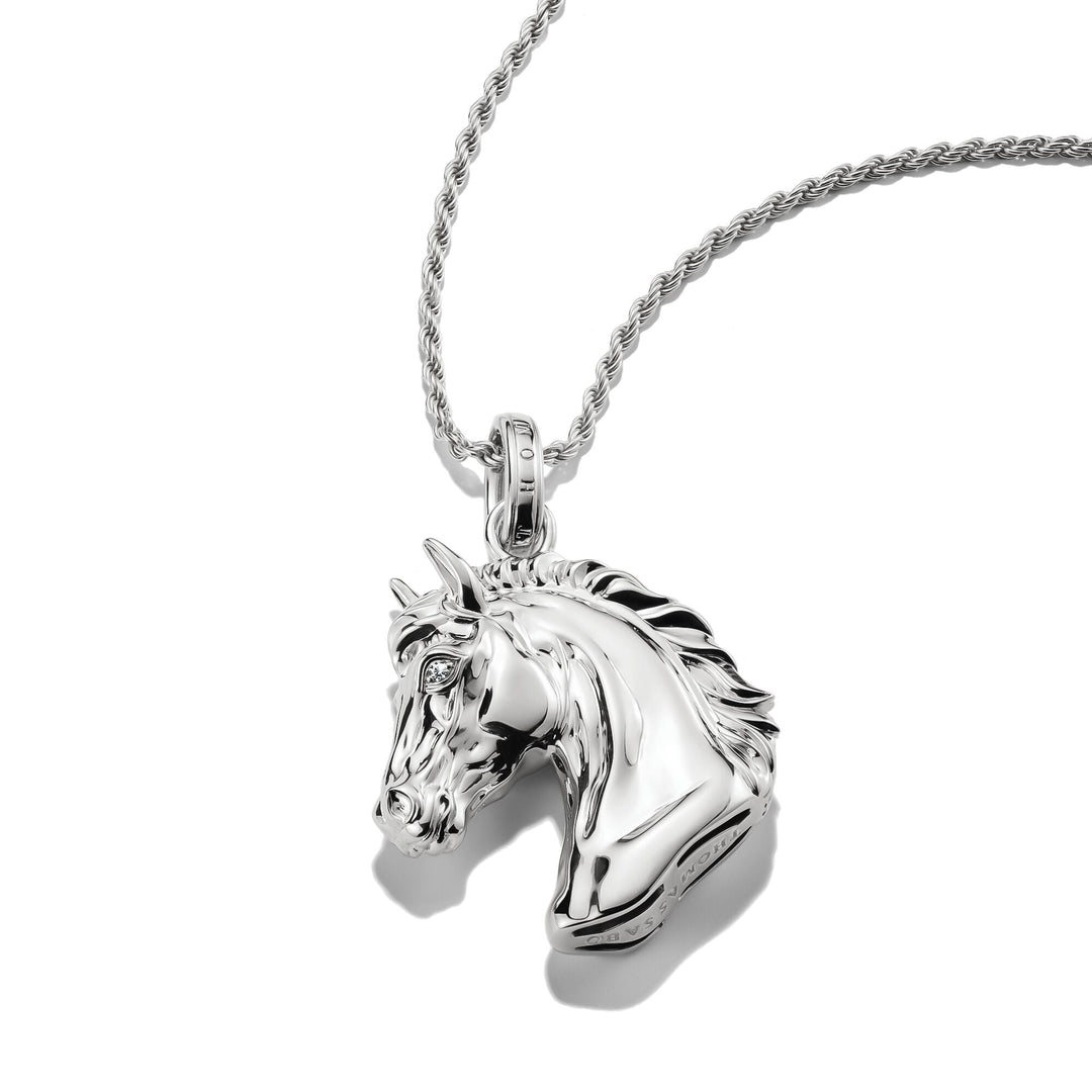 Horse Head Necklace with Zirconia Elyndra