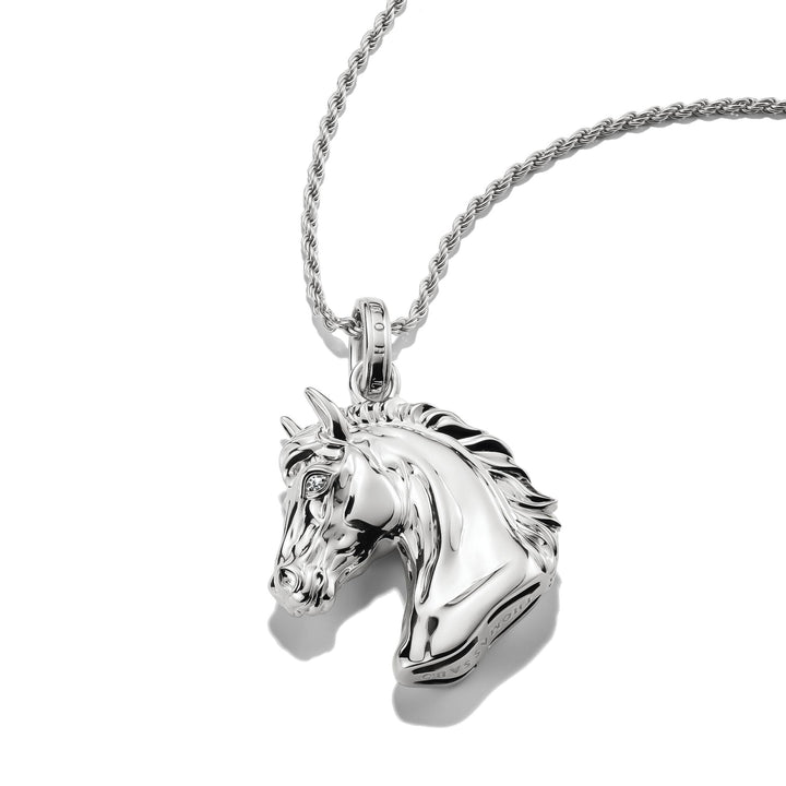 Horse Head Necklace with Zirconia Elyndra